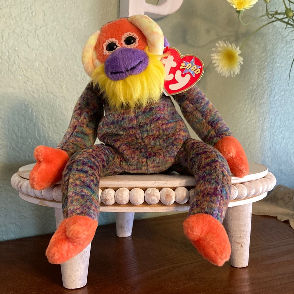 Ty 2000 “Bananas” Beanie Baby DOB June 30, 2000 NWT Bananas Orangutan
